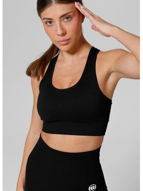 PITBULL PITBULL Biustonosz top Columbia Czarny Slim Fit