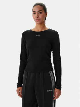 Guess Guess Блуза V6RP08 KD932 Черен Slim Fit