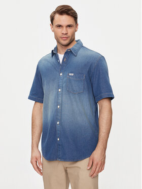 Wrangler Wrangler Τζιν πουκάμισο 112350183 Μπλε Regular Fit