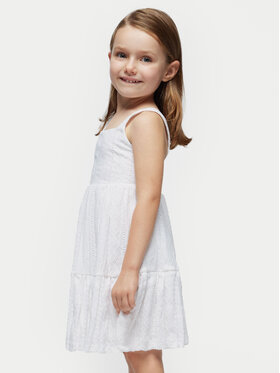 Mayoral Mayoral Лятна рокля 3950 Бял Regular Fit