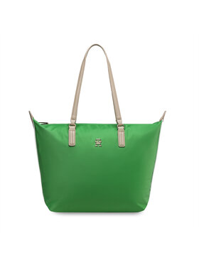 Tommy Hilfiger Tommy Hilfiger Дамска чанта Poppy Tote Corp AW0AW14474 Зелен