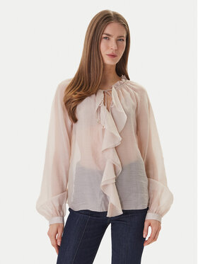 Guess Guess Bluză W6GH28 W1844 Bej Regular Fit