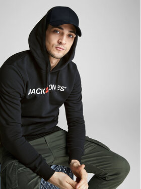 Jack&Jones Majica Dugih Rukava Corp Old Logo 12137054 Crna Regular Fit