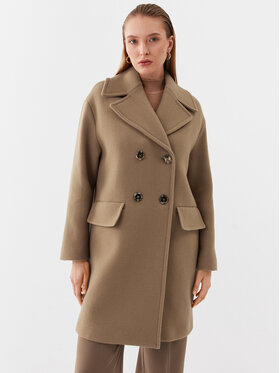 PINKO Pinko Вовняне пальто Effetto 101747 Y7DY Коричневий Regular Fit