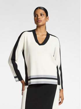 Elena Mirò Elena Mirò Sweter M549Z000690N0B1 Biały Boxy Fit