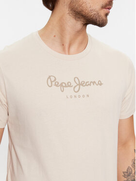 Pepe Jeans Majica Eggo N PM508208 Bež Regular Fit