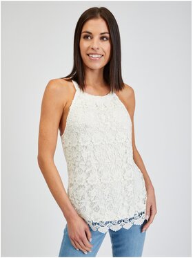 Orsay Orsay Tank top 102091001000__M Biały Regular Fit