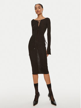 Patrizia Pepe Patrizia Pepe Koktejlové šaty 8A1331 K1QZA K250 Černá Slim Fit