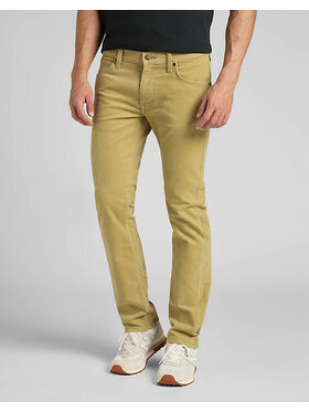 Lee Lee Spodnie materiałowe DAREN ZIP FLY Brązowy Straight Fit