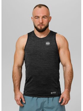 PITBULL PITBULL Tank top Tank Top Rashguard Performance Pro plus New Logo S Szary Slim Fit