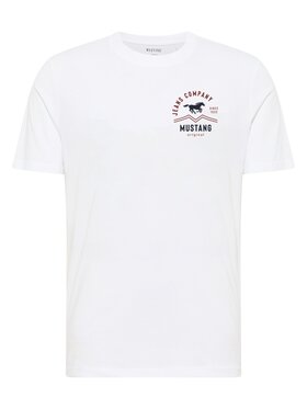Mustang Mustang T-Shirt Style Alex Biały Regular Fit