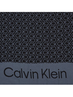 Calvin Klein Calvin Klein Šal Fringes Monogram Scarf 100X200 K60K611118 Crna