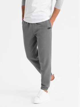 Ombre Ombre Spodnie dresowe OU-PSBC-0100 Szary Regular Fit