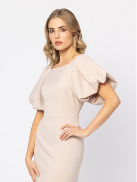 LIDIA KALITA LIDIA KALITA Sukienka koktajlowa Meghan Beżowy Fitted Fit