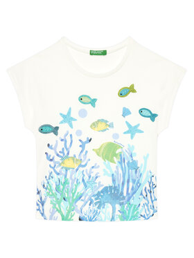 United Colors Of Benetton United Colors Of Benetton T-krekls 3I1XG10JH Écru Regular Fit