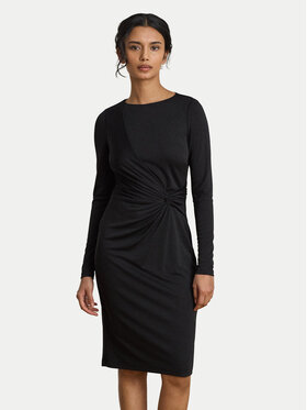 LAUREN RALPH LAUREN LAUREN RALPH LAUREN Плетена рокля 200P14033002 Черен Slim Fit