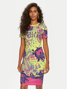 Versace Jeans Couture Versace Jeans Couture Rochie de zi 76HAO9P9 Galben Regular Fit