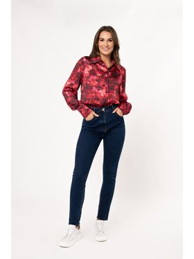 QUIOSQUE QUIOSQUE Spodnie damskie 3TP001 Granatowy Regular Fit