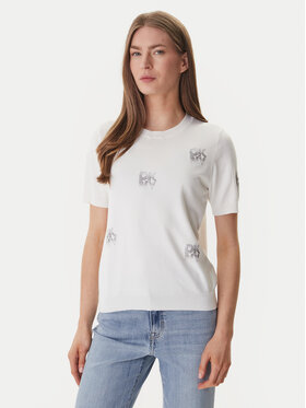 DKNY DKNY Megztinis DJ6R0242 Écru Regular Fit