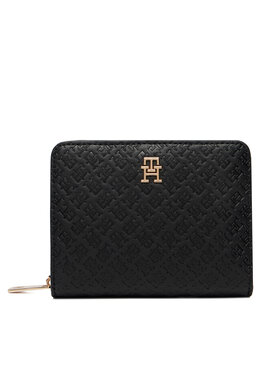 Tommy Hilfiger Tommy Hilfiger Pénztárca Th Icon Med Za W/Flap Mono AW0AW18474 Fekete