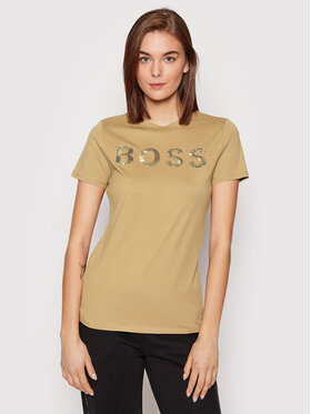 Boss Boss T-shirt C_Elogo_4 50464505 Marrone Regular Fit