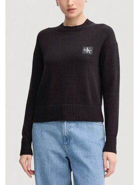 Calvin Klein Jeans Calvin Klein Jeans Džemper CK EMBRO BADGE SWEAT Crna Sweat Fit