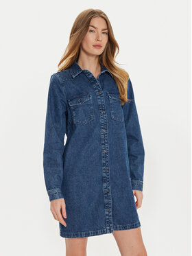 Noisy May Noisy May Jeans haljina New Signe 27034106 Tamnoplava Relaxed Fit