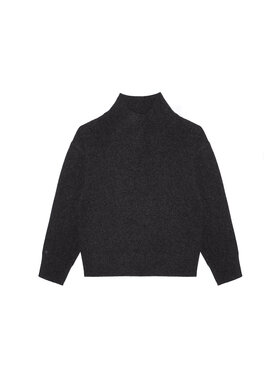 B SIDES B SIDES Golf WYSOKI MERINO Szary Regular Fit
