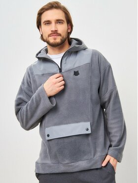 CAT by maniita lacitta CAT by maniita lacitta Polar Fleece hoodie Szary Loose Fit