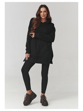 Makadamia Makadamia Dres A12 Czarny Regular Fit
