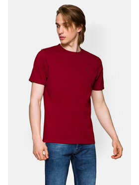 Lancerto Lancerto T-Shirt Daniel TS124121000034 Bordowy Regular Fit