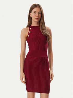 Marciano Guess Marciano Guess Úpletové šaty G6BK15 Z1581 Tmavo červená Slim Fit