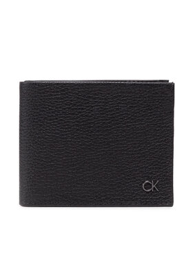 Calvin Klein Calvin Klein Duży Portfel Męski Ck Pebble Bifold 5Cc W/Coin K50K508524 Czarny