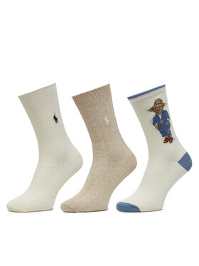 Polo Ralph Lauren Polo Ralph Lauren Zestaw 3 par wysokich skarpet damskich 455972026001 Kolorowy