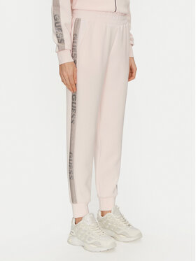 Guess Guess Spodnie dresowe W5RB00 KBYE2 Różowy Regular Fit