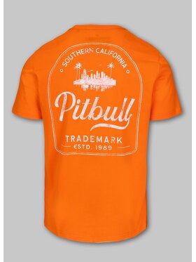 PITBULL PITBULL T-Shirt Koszulka męska Ultra Light SO CAL XS Pomarańczowy Regular Fit