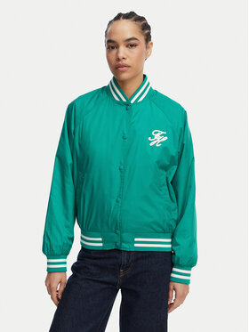Tommy Hilfiger Tommy Hilfiger Bunda bomber Logo Appliqué WW0WW48618 Zelená Regular Fit