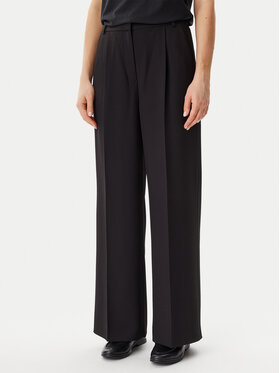 Calvin Klein Calvin Klein Bavlnené nohavice Travel Twill K20K208214 Čierna Wide Leg