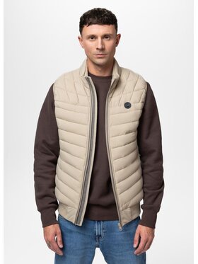 PITBULL PITBULL Bezrękawnik NAYLOR Beżowy Regular Fit