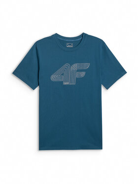 4F 4F T-Shirt COMMERCIAL 3 Turkusowy Regular Fit