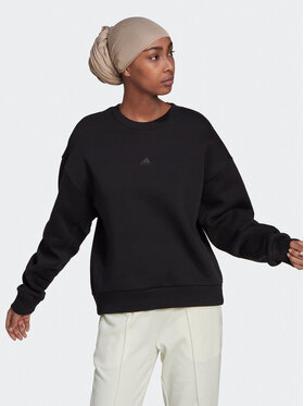 adidas adidas Pulóver ALL SZN Fleece Sweatshirt HJ7995 Fekete Loose Fit