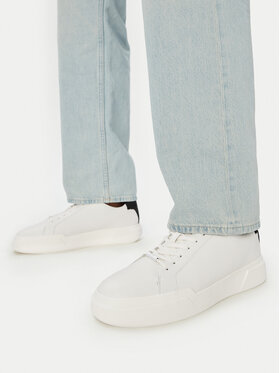 Calvin Klein Calvin Klein Snīkeri Chunky Cupsole Laceup Clean Lth HM0HM02239 Balts