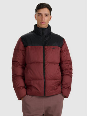 4F 4F Kurtka puchowa APRES SKI Bordowy Regular Fit