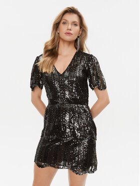 TWINSET TWINSET Koktejlové šaty 232TT2050 Černá Regular Fit