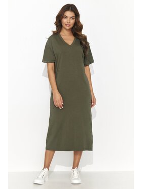 Numinou Numinou Sukienka codzienna NU467 Khaki Comfortable Fit