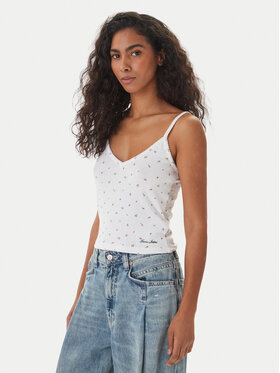 Guess Jeans Guess Jeans Top W6GPB5 KH172 Bílá Regular Fit