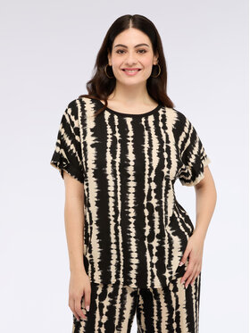Fiorella Rubino Fiorella Rubino T-Shirt G01PL008819N0Z3 Czarny Regular Fit