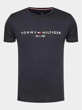 Tommy Hilfiger Tommy Hilfiger Тишърт Core Logo Tee MW0MW11465 Тъмносин Slim Fit
