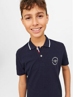 Jack&Jones Junior Polo Majica Blushield 12254237 Mornarsko Modra Standard Fit