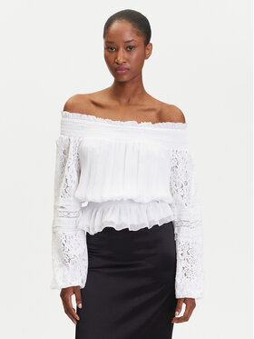 Guess Guess Bluzka W5GH0S WE550 Biały Regular Fit